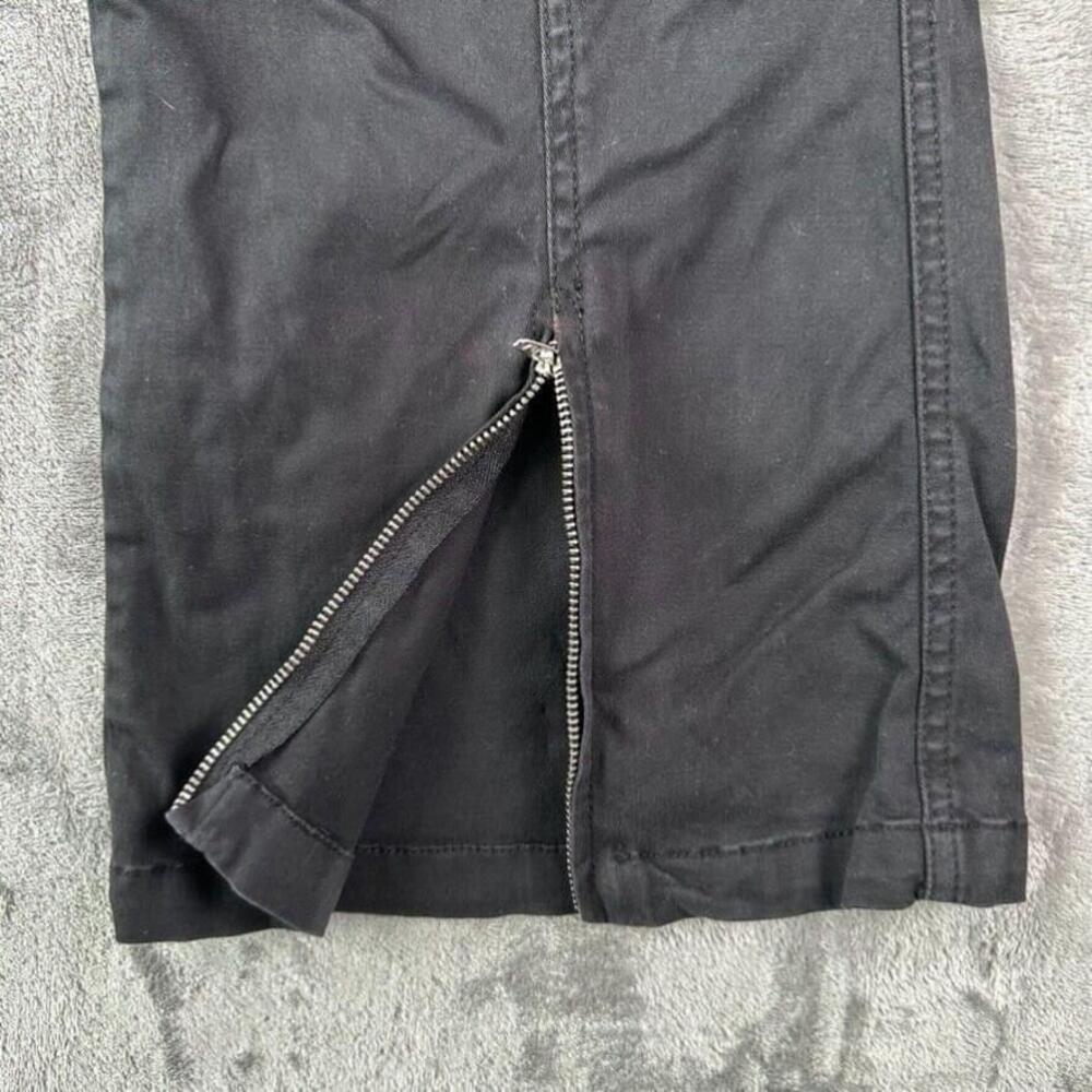 Forever 21 Cargo Pants Womens Large Black Zipper Skater Rockstar Grunge Y2K - Picture 4 of 12